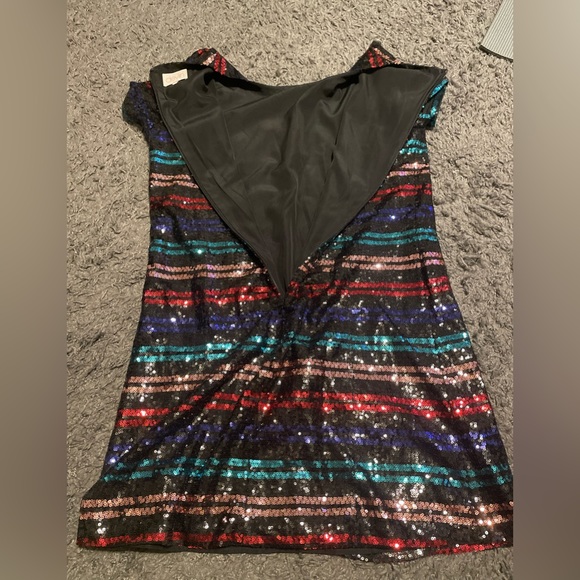 Devlin stripped Sequin mini Dress - Picture 4 of 4